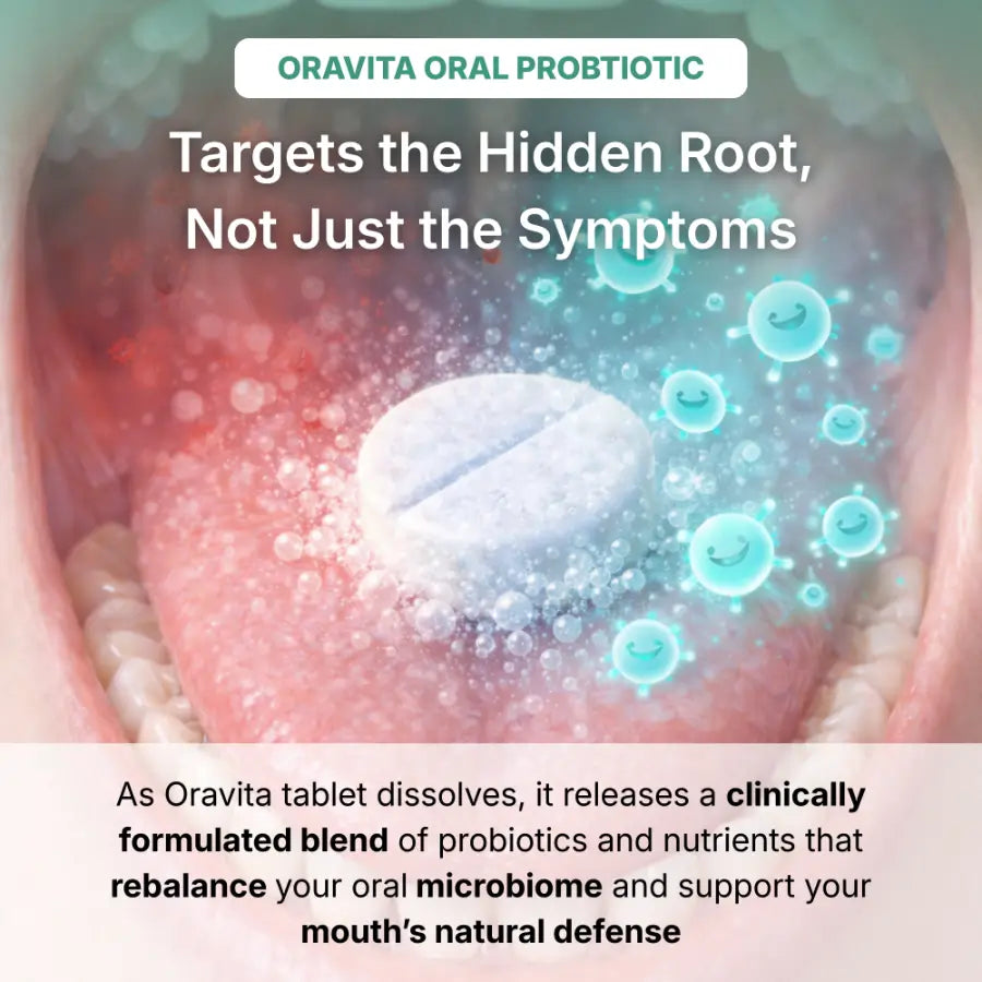 Oravita Oral Probiotic – Targets the Root Cause of Bad Breath & Tonsil Stones