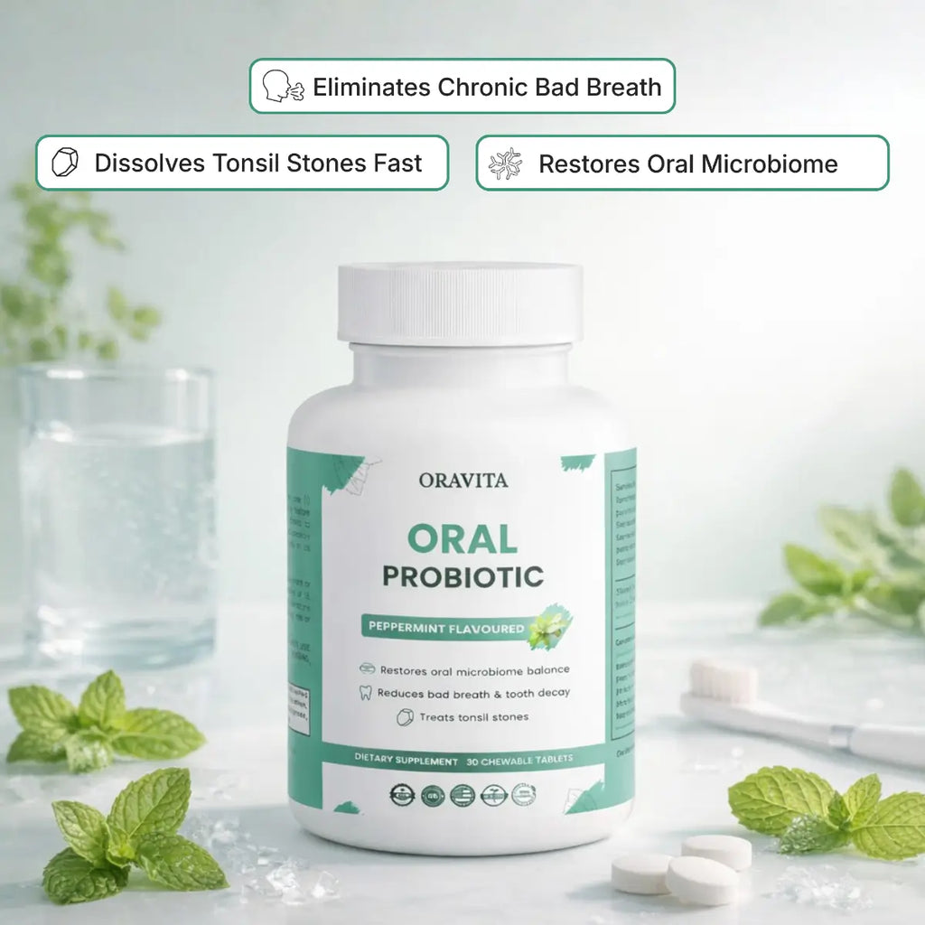 Oravita Oral Probiotic – Targets the Root Cause of Bad Breath & Tonsil Stones